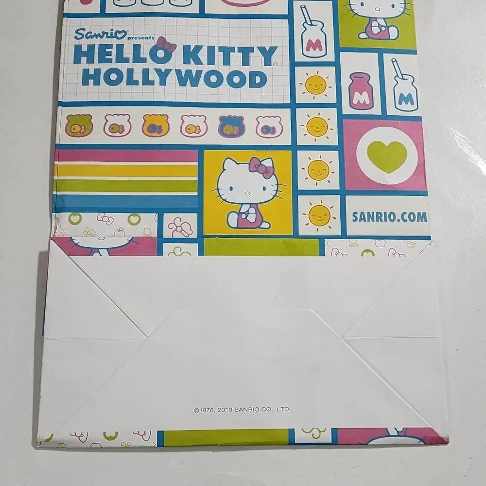 Sanrio Hello Kitty Colorful Pastel Paper Gift Bag RARE